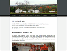 Tablet Screenshot of kraemers-hof.de